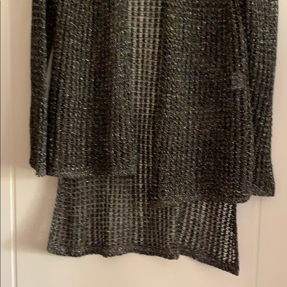 Eileen Fisher Mesh Knit Hi-Lo Cardigan Sweater - Picture 9 of 13